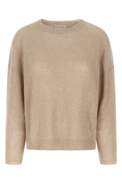 BRUNELLO CUCINELLI BRUNELLO CUCINELLI SEQUIN EMBELLISHED CREWNECK SWEATER