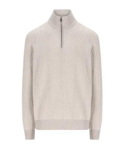 Brunello Cucinelli Long-sleeved Sweater In Nude