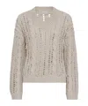 Brunello Cucinelli Long-sleeved Sweater In Nude