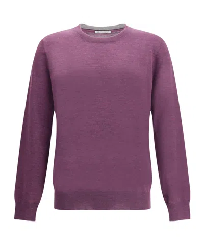 BRUNELLO CUCINELLI ROUND-NECK CASHMERE-SILK BLEND SWEATER