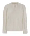 Brunello Cucinelli Long-sleeved Sweater In White