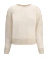 Brunello Cucinelli Wool Mohair Women's Sweater In White