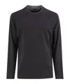 Brunello Cucinelli Men Crew-neck Cotton Jersey T-shirt With Long Sleeves In Gray