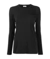 Brunello Cucinelli Ribbed Cotton-blend Jersey Long-sleeved T-shirt In Black
