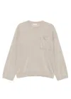 Brunello Cucinelli Long-sleeved Top With Relaxed Fit In Neutral
