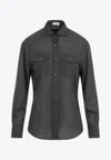 Brunello Cucinelli Shirts In Gray