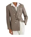 Brunello Cucinelli Long-sleeved Wool Suit Coat In Multicolor