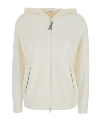 BRUNELLO CUCINELLI BRUNELLO CUCINELLI LONG SLEEVED ZIP-UP HOODIE