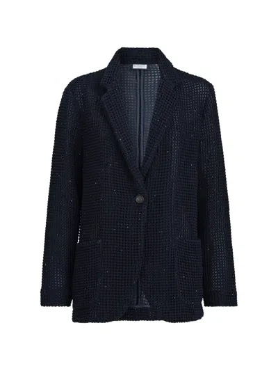 Brunello Cucinelli Long-sleeves Blazer In Blue