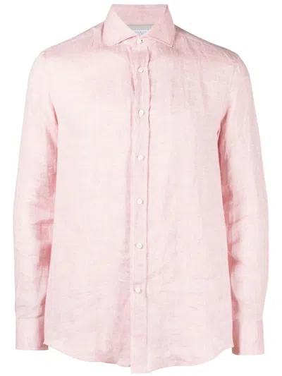 Brunello Cucinelli Long-sleeves Button-up Shirt In Pink