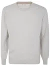Brunello Cucinelli Light Grey Virgin Wool And Cashmere Jumper