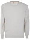 Brunello Cucinelli Light Grey Virgin Wool And Cashmere Jumper In White