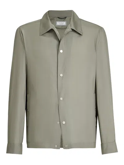 Brunello Cucinelli Long-sleeves Jacket In Gray