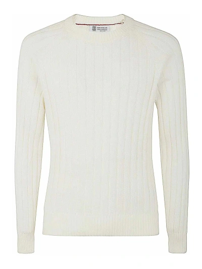 Brunello Cucinelli Long Sleeves Sweater In Blue