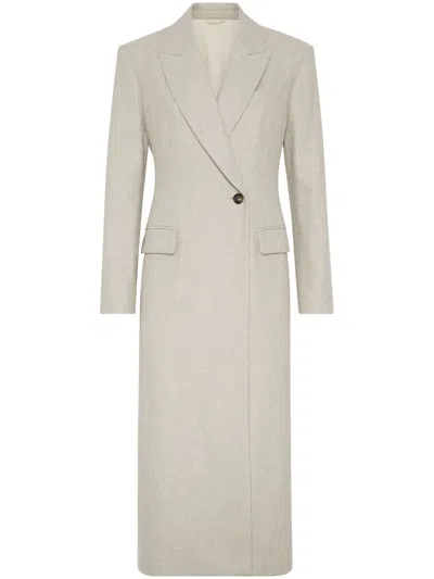 BRUNELLO CUCINELLI LONG WOOL COAT
