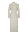 Brunello Cucinelli Wool Coat Peak Lapels In Nude