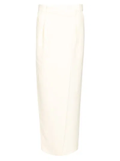 Brunello Cucinelli Long Wrap Skirt Skirts White