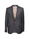 Brunello Cucinelli Linen-blend Blazer In Gray
