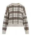 Brunello Cucinelli Plaid-pattern Sequin-embellishment Sweater In Multi