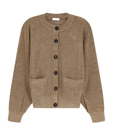 Brunello Cucinelli Long-sleeved Cardigan In Brown