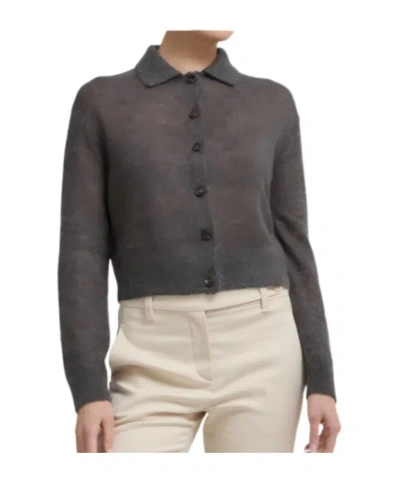Brunello Cucinelli Long-sleeved Cardigan In Gray