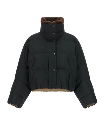 Brunello Cucinelli Long-sleeved Cotton-padded Jacket In Multi