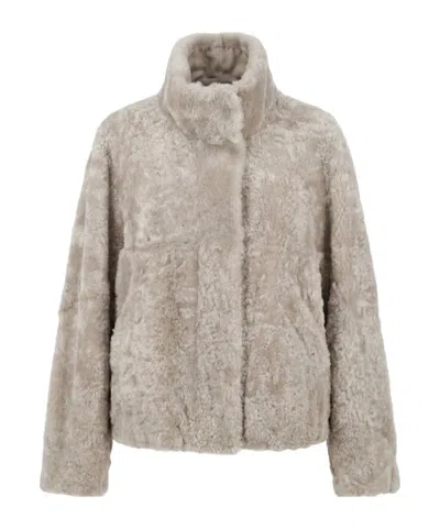 Brunello Cucinelli Long-sleeved Jacket In Neutral