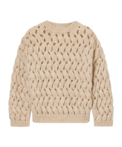 Brunello Cucinelli Long-sleeved Knitwear In Animal Print