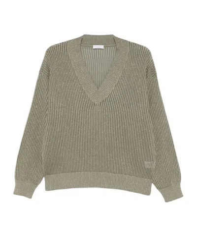 Brunello Cucinelli Long-sleeved Knitwear In Brown