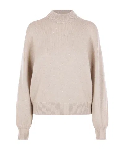 Brunello Cucinelli Long-sleeved Knitwear In Brown
