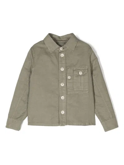 Brunello Cucinelli Kids' Longsleeved Shirt In 绿色