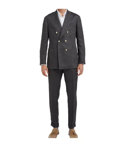 Brunello Cucinelli Long-sleeved Suit In Animal Print