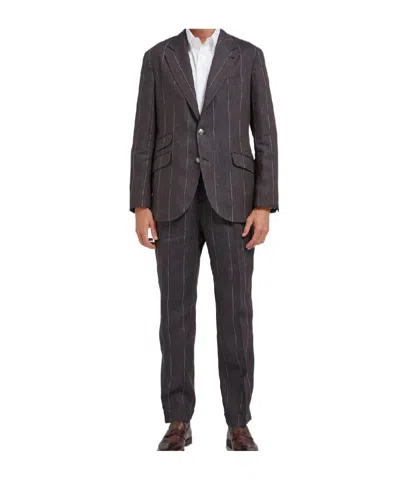 Brunello Cucinelli Long-sleeved Suit In Multi