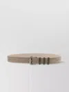 Brunello Cucinelli Suede Accessory Featuring Multiple Holes