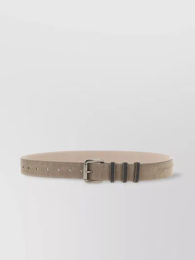 BRUNELLO CUCINELLI LOOP BELT TEXTURED MULTIPLE HOLES