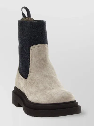 Brunello Cucinelli Loop Detail Ankle Boots With Chunky Sole