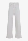 Brunello Cucinelli Garment Dyed Grey Cotton Jeans