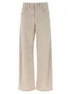 Brunello Cucinelli Loose Barrel Jeans Gray In Neutral