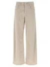 Brunello Cucinelli Loose Barrel Jeans Gray In Neutral
