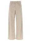 Brunello Cucinelli Loose Barrel Jeans Gray In Neutral