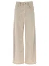 Brunello Cucinelli Loose Barrel Jeans Gray In Neutral
