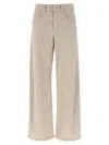 Brunello Cucinelli Loose Barrel Jeans Gray In Neutral