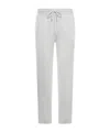 Brunello Cucinelli Men's Linen Blend Drawstring Trousers In White