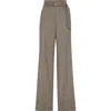 Brunello Cucinelli Herringbone-pattern Pressed-crease Trousers In Brown