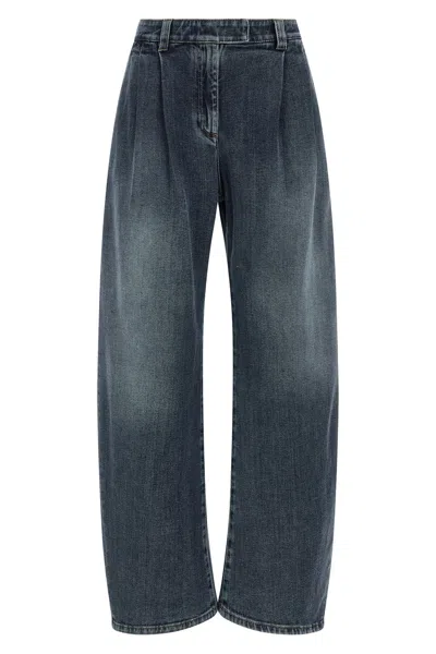 Brunello Cucinelli 'loose Curved' Jeans In Blue