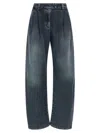 Brunello Cucinelli Relaxed Fit Denim Trousers In Gray
