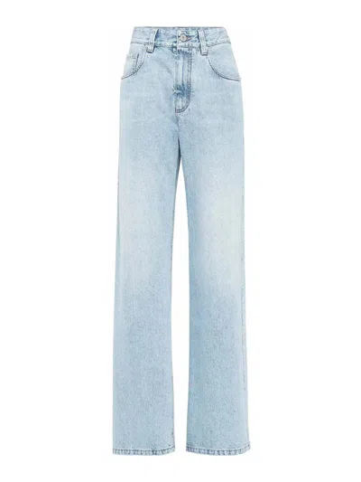 BRUNELLO CUCINELLI VAQUEROS RECTOS - AZUL