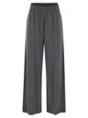 Brunello Cucinelli Loose Fit Cotton Trousers In Grey