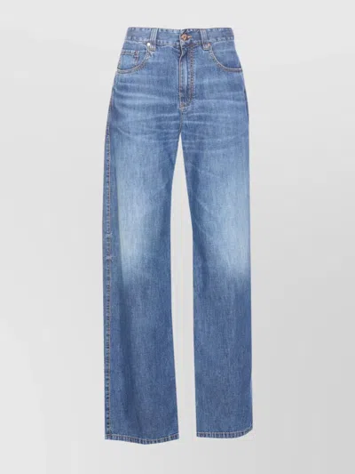 BRUNELLO CUCINELLI LOOSE FIT DENIM JEANS WITH BELT LOOPS