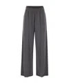 Brunello Cucinelli Loose Fit Cotton Trousers In Black